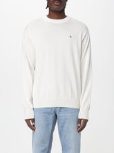 Calvin Klein Mens Cotton Crew Neck Sweatshirt In Off White