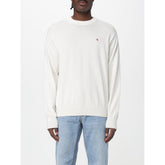 Calvin Klein Mens Cotton Crew Neck Sweatshirt In Off White