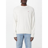 Calvin Klein Mens Cotton Crew Neck Sweatshirt In Off White