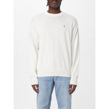 Calvin Klein Mens Cotton Crew Neck Sweatshirt In Off White