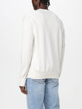Calvin Klein Mens Cotton Crew Neck Sweatshirt In Off White