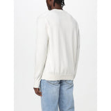 Calvin Klein Mens Cotton Crew Neck Sweatshirt In Off White