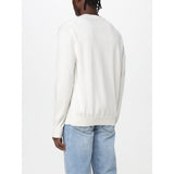 Calvin Klein Mens Cotton Crew Neck Sweatshirt In Off White