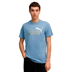 Puma Unisex Essential Logo T-Shirt In Blue