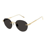 Cartier Titanium Unisex Sunglasses In Gold