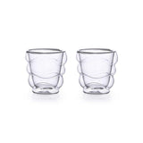Carrol Boyes Wound Up Set of 2 Espresso Double Wall Mugs In Clear