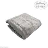 Mother's Choice Unisex Kiddies Baby Mink Blanket In Grey Bear