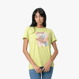 Guess Womens Short Sleeves Palm T-Shirt In Light Green