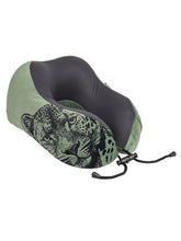 Cellini Travel Essentials Leopard Moulded Memory Foam Travel Pillow In Green