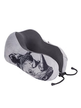 Cellini Travel Essentials Rhino Moulded Memory Foam Travel Pillow In Grey