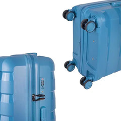 Voyager Pacific 4 Wheel Trolley Case Blue 50 Cm
