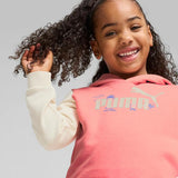 Puma Girls sandy Adventures Hoodie In Peach & Cream