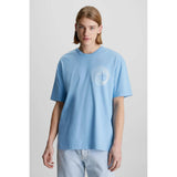Calvin Klein Circle Frequency Logo T-shirt In Blue