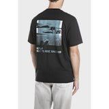 Replay Mens Relaxed Fit T-Shirt With Prints In Black