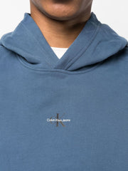 Calvin Klein J322535 Micro Monologo Hoodie Navy