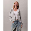 Calvin Klein Mens Archive Logo French Terry Hoodie In Grey