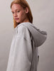 Calvin Klein Mens Archive Logo French Terry Hoodie In Grey