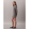 Calvin Klein Womens Monologo Rib Mini Dress In Grey