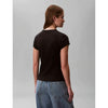 Calvin Klein Womens Graphic Logo Baby T-Shirt In Black