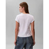 Calvin Klein Womens Graphic Logo Baby T-Shirt In White