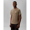 Calvin Klein Mens Waffle Crew Neck T-Shirt In Olive