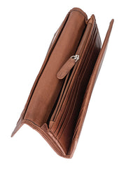 Cellini Womens Diva Lotus Large Multicard Purse In Brown