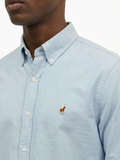 Polo Mens Long Sleeve Essential Oxford Shirt In Blue