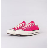 Converse Womens Chuck 70 Canvas Ox Sneakers In Rought Raspberry/Egret/Black