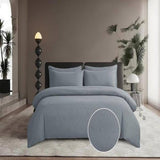 Cotton Co Bella Micro Satin Cotton Duvet Cover Set In Grey