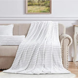 Cotton Co Faux Fur Milan Throw In White
