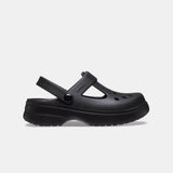 Crocs Girls Classic Mary Jane Clog Shoes In Black
