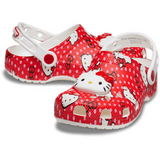 Crocs Girls Hello Kitty Classic Clog Sandals In Red/White Multi
