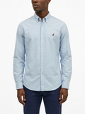 Polo Mens Long Sleeve Essential Oxford Shirt In Blue