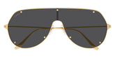 Cartier Santos de Cartier Sunglasses In Black & Gold