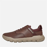 Caterpilar Mens Hex Lite Leather Shoes In Mahogany