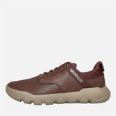 Caterpilar Mens Hex Lite Leather Shoes In Mahogany