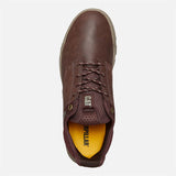 Caterpilar Mens Hex Lite Leather Shoes In Mahogany