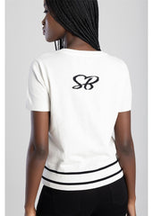 Sissyboy Ladies Knit Top In White and Black