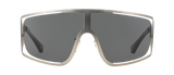 Emporio Armani Mens Metallic Robot Shield Sunglasses In Silver