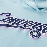 Converse Girls Relaxed Graphic Hoodie In Light Blue