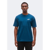 Puma Mens Essentials Relaxed Small No.1 Logo Short Sleeves T-Shirt In Midnight Petrol