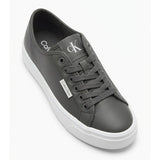 Calvin Klein Womens Vulc Flatform Lace Up Sneakers In Dark Grey