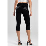 Sissyboy P31575 Ladies Rain Mid-Waist Capri Black