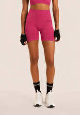 Freddy Womens Knitted Seamless Legging Short In Pink