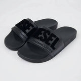 Diesel Mens Mayemi Flock Sandals In Black