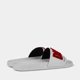 Diesel Mens Mayemi Flock Sandals In White