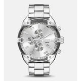 Diesel Mens Spiked Advanced Stainless Steel Watch In Silver