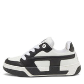 Diesel Mens D-Ollie Low Sneakers In White & Black