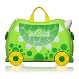 Trunki Kiddies Dudley The Dinosaur Suitcase In Green Multi