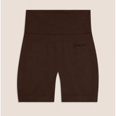 Freddy Womens Knitted Seamless Legging Short In Brown